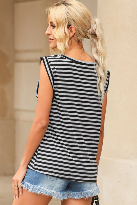 Striped Boat Neck Tank  Jessie Knowles