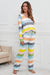 Striped Round Neck Long Sleeve Top and Drawstring Pants Lounge Set  Jessie Knowles