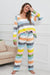 Striped Round Neck Long Sleeve Top and Drawstring Pants Lounge Set  Jessie Knowles