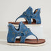 Studded Raw Hem Flat Sandals  Jessie Knowles