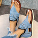 Studded Raw Hem Flat Sandals  Jessie Knowles