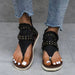 Studded Raw Hem Flat Sandals  Jessie Knowles