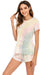 Tie-Dye Round Neck Short Sleeve Top and Shorts Lounge Set  Jessie Knowles