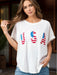 USA Round Neck Short Sleeve T-Shirt TOPS Jessie Knowles