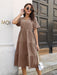 V-Neck Short Sleeve Midi Dress DRESSES Jessie Knowles