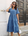 V-Neck Short Sleeve Midi Dress DRESSES Jessie Knowles