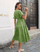 V-Neck Short Sleeve Midi Dress DRESSES Jessie Knowles