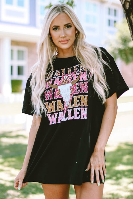 WALLEN Round Neck Short Sleeve T-Shirt  Jessie Knowles