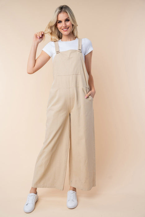 White Birch Sleeveless Wide Leg Jumpsuit BOTTOMS Jessie Knowles