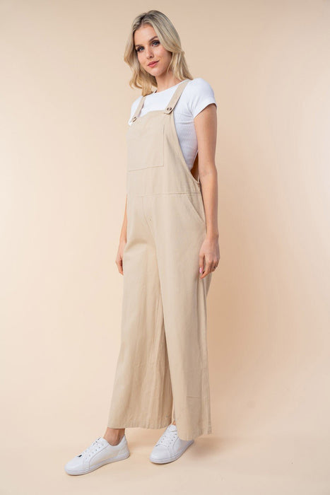 White Birch Sleeveless Wide Leg Jumpsuit BOTTOMS Jessie Knowles