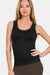 Zenana 2 Way Neckline Washed Ribbed Tank  Jessie Knowles