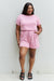 Zenana Chilled Out Short Sleeve Romper in Light Carnation Pink  Jessie Knowles