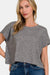 Zenana Short Sleeve Round Neck Cropped T-Shirt TOPS Jessie Knowles