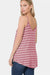 Zenana Striped Curved Hem Cami  Jessie Knowles