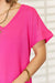 Zenana V-Neck Rolled Short Sleeve T-Shirt TOPS Jessie Knowles