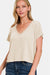 Zenana V-Neck Short Sleeve Crop T-Shirt  Jessie Knowles