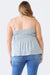 Zenobia Plus Size Frill Smocked Floral Sweetheart Neck Cami  Jessie Knowles