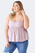 Zenobia Plus Size Frill Smocked Floral Sweetheart Neck Cami  Jessie Knowles